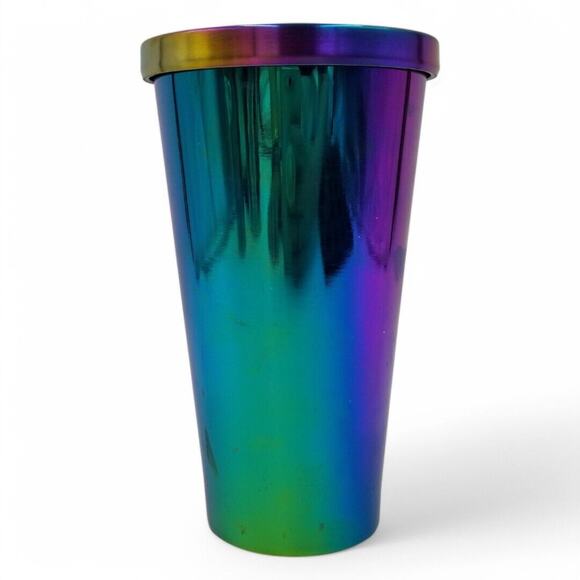 STARBUCKS Stainless Steel Oil Slick Tumbler Iridescent Rainbow Teal 16 oz. - Picture 2 of 6